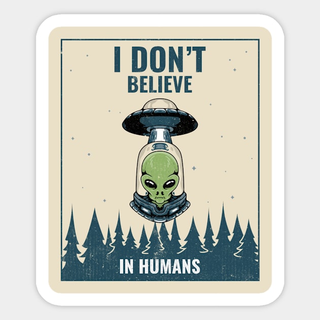 UFO Aliens Are Real Sticker by Tip Top Tee's